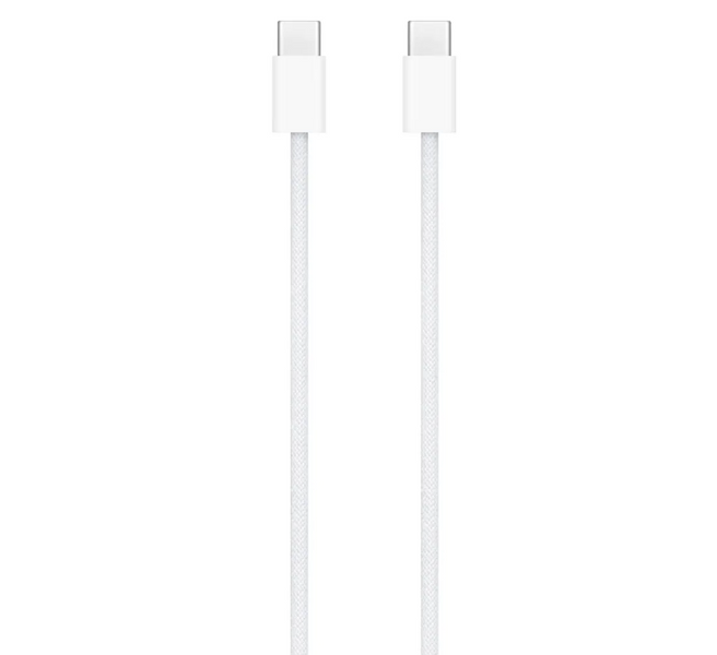 Кабель Apple USB Type-C to USB-C Charge Cable 1m White (MQKJ3) (woven обплетення)  014 фото